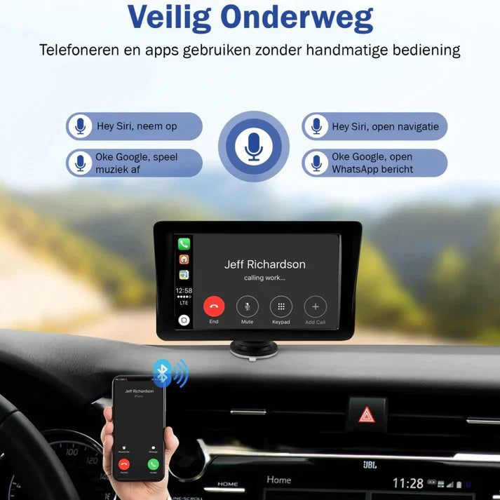 Apple & Android CarPlay Scherm™ - Goedkoop & eenvoudig CarPlay in je oude auto
